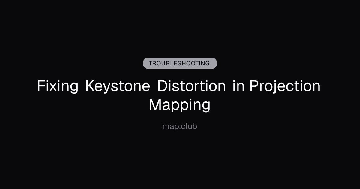 Fixing Keystone Distortion in Projection Mapping
