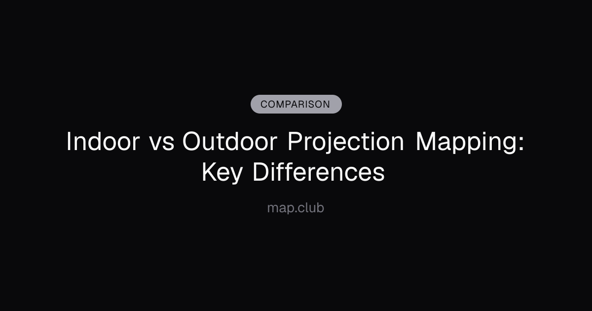 Indoor vs Outdoor Projection Mapping: Key Differences